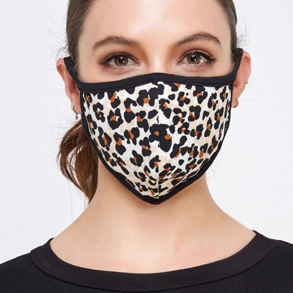 Reusable Cheetah Leopard Print Mask - Picture 2 of 2